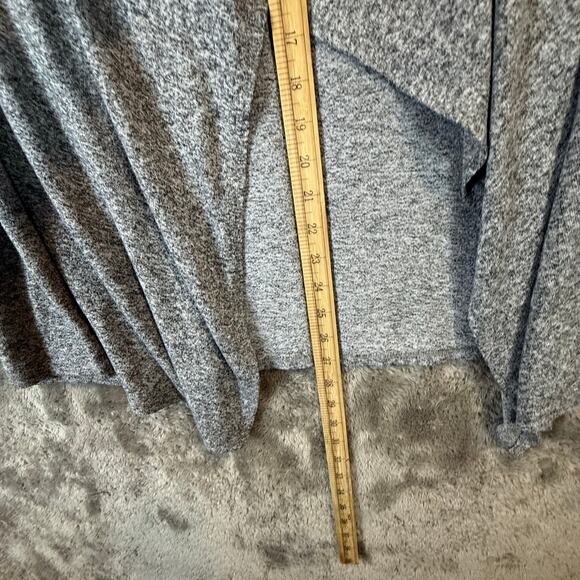 Bobeau Gray Marled Wrap One Button Open Cardigan Sweater Tunic Top L Large - Picture 10 of 10
